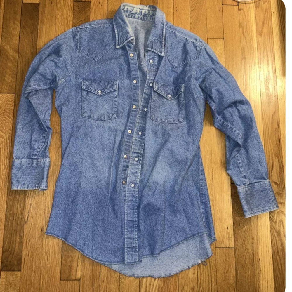 Vintage Western Denim Shirt Medium Men’s